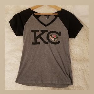 🍍Short Sleeve KC Floral Baseball Shirt